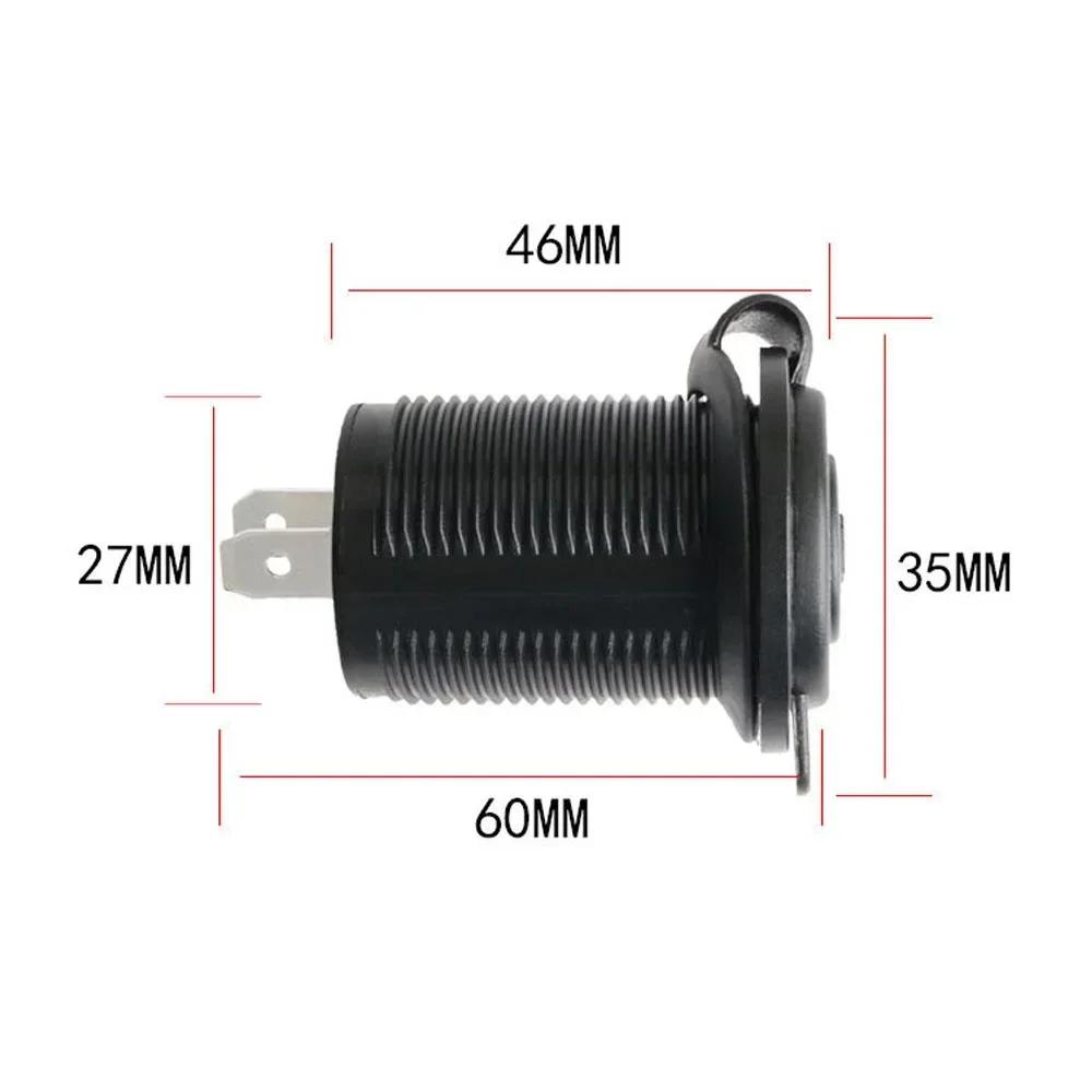 1 Pc 12V-24V Mini Car Cigarette Lighter Socket Universal Auto Boat Tractor Power Outlet Waterproof Plug