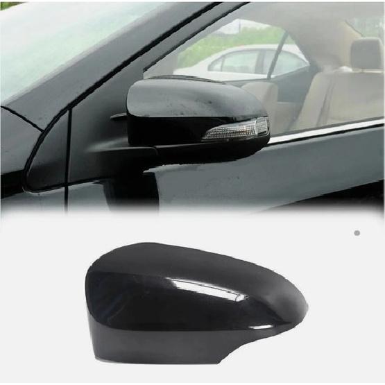 Black Left Driver Side Car Rearview Mirror Cap Cover For Toyota Corolla 2014-18