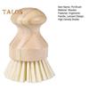 Pot Brush with Ergonomic Long/Short Round Handle High Density Bristle Wooden Cleaning Brush Stain Remover Brush