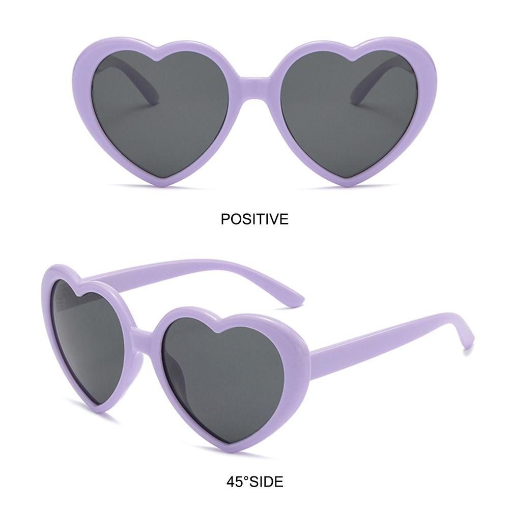 Sluneční brýle Candy Color Polarized Heart Sluneční brýle Party Beach Love Shaded Shaded pro ženy