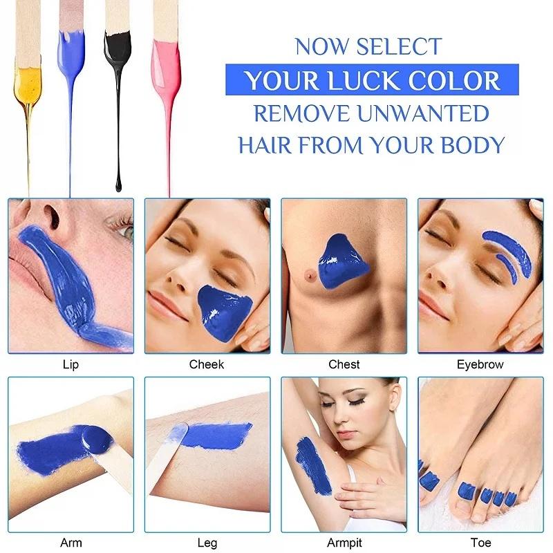 Electric Wax Heater Professional Hair Removal Wax Warmer 500ML Home Salon Waxing Kit for Facial Leg Bikini Body Hair Removal