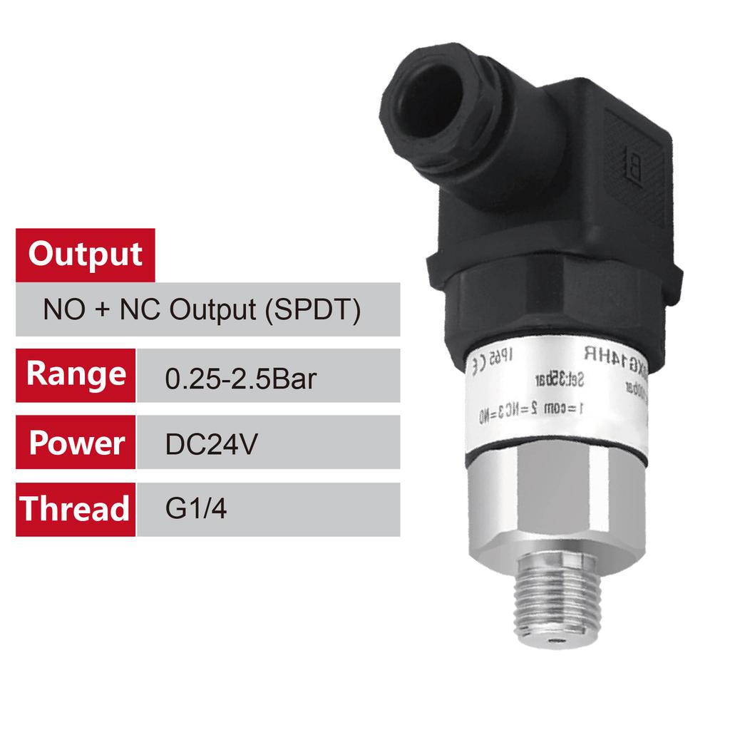 Adjustable Mechanical Pressure Switch Hydraulic Oil Water Pump Air Compressor Stainless Steel Diaphragm Type