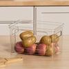 Transparent Garbage Bag Storage Box Garbage Bag Dispenser Under Sink Stackable Clear Organizer Bins With Bamboo Wood Lid