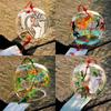 Handmade Handmade Glass Wind Chime Pendant Design Glass Painting Wind Bell Music Bell Sound Kawaii Style Door Decoration