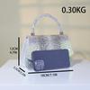 Evening Bag Rhinestone Bag Party Prom Silver Bag Fashion Shiny Handbag Black Women's Purse All-matching Chain Bags