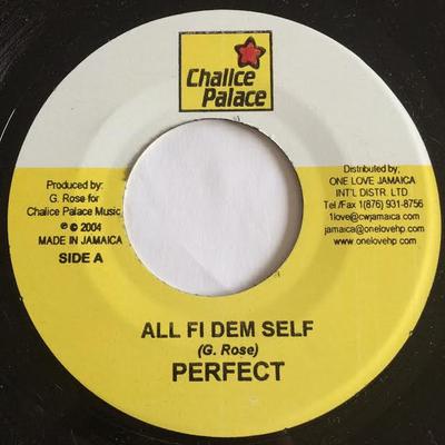 7inch Record PERFECT - All Fi Dem Self / Turn Him Down None Chalice Palace  2004 Jamaica Reggae, Ska & Dub Used