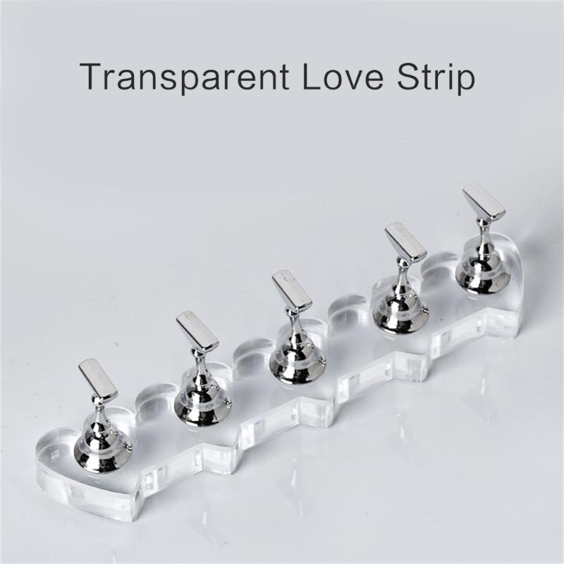Durable Acrylic Nail Art Practice Stand Magnetic Fingernail Display Holder for False Nails