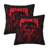 Luxury The Megadeth Metal Band 2 Pcs Square Pillowcase Pillow Cover Cushion Zip Decorative Comfort Throw Pillow For Home Car