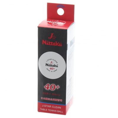Nittaku Table Tennis Ball J Star Clean 3 Pieces NB1760 (White/FF)