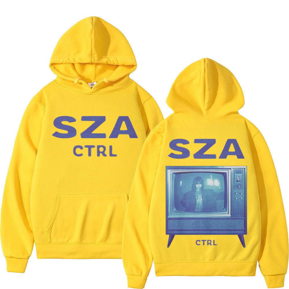 SZA's music album printed hoodie, autumn/winter men's retro letter long-sleeved hoodie, Y2K gothic punk sweatshirt, casual menswear.