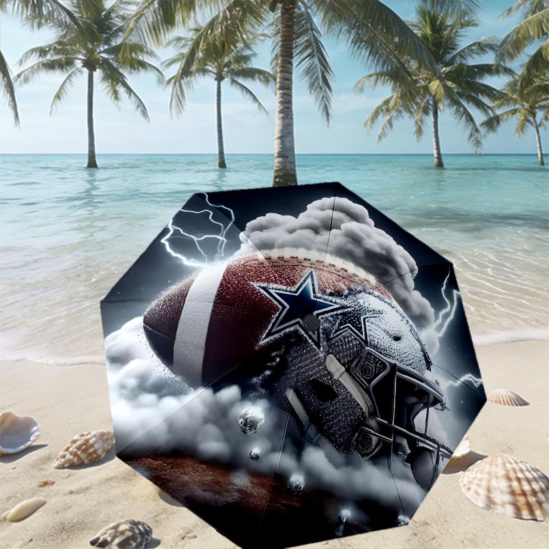 Dallas Cowboys Print Umbrella Automatic Opening/ Closing - Portable Foldable Design - Daily use for Travel/Outdoor - Gift for Birthday