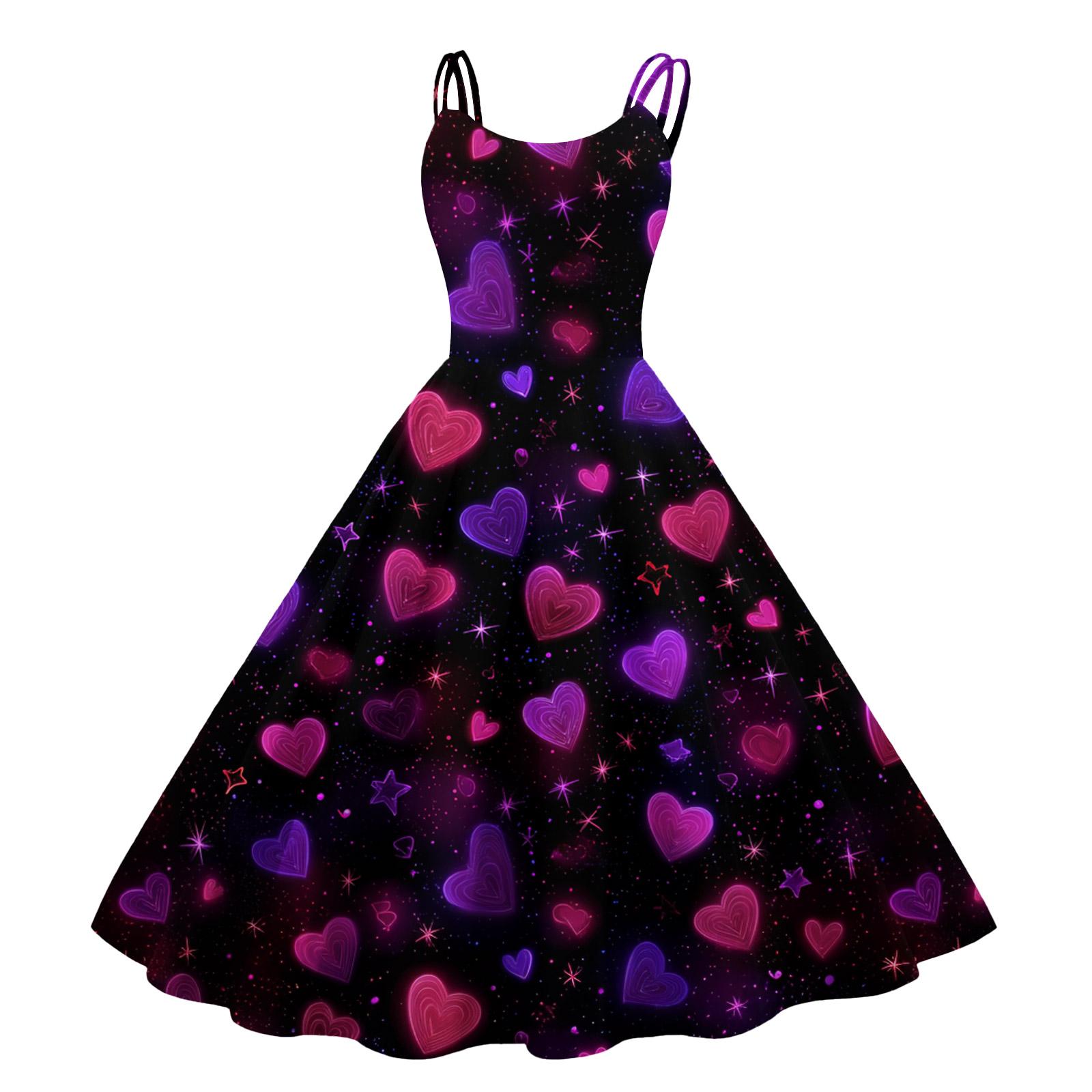 

Women s Print Sexy Off-The-Shoulder Punk Vintage Dress S