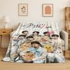 Kpop Stray Kids Music Star Flannel Blanket Soft Warm Throw Blanket for Bedroom Living Room Bed Travel Camping Picnic Gift