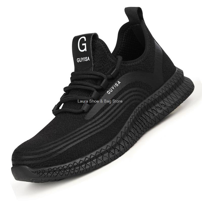 Fashion Men Safety Shoes Air Mesh Steel Toe Sneakers Work Shoes Breathable Male Puncture-Proof Safety Boots Dropshipping Safeti Footwear
