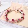 Rosenkranz Blumen Haarring Braut Brautjungfer Kopfschmuck Stirnband Hochzeitsfoto Küstenfotografie Requisiten