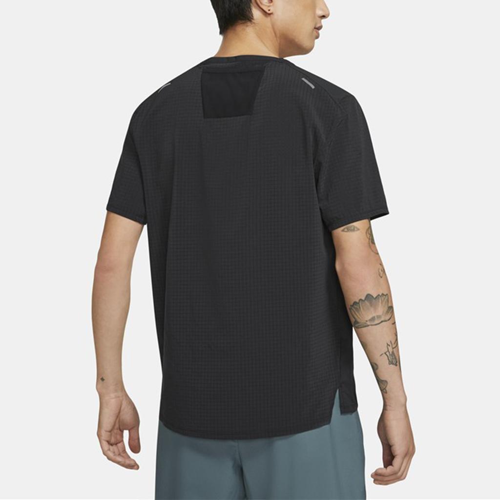 Nike Mesh Panel Loose Sports Short Sleeve T-Shirt Men Tops Black CZ9051-010