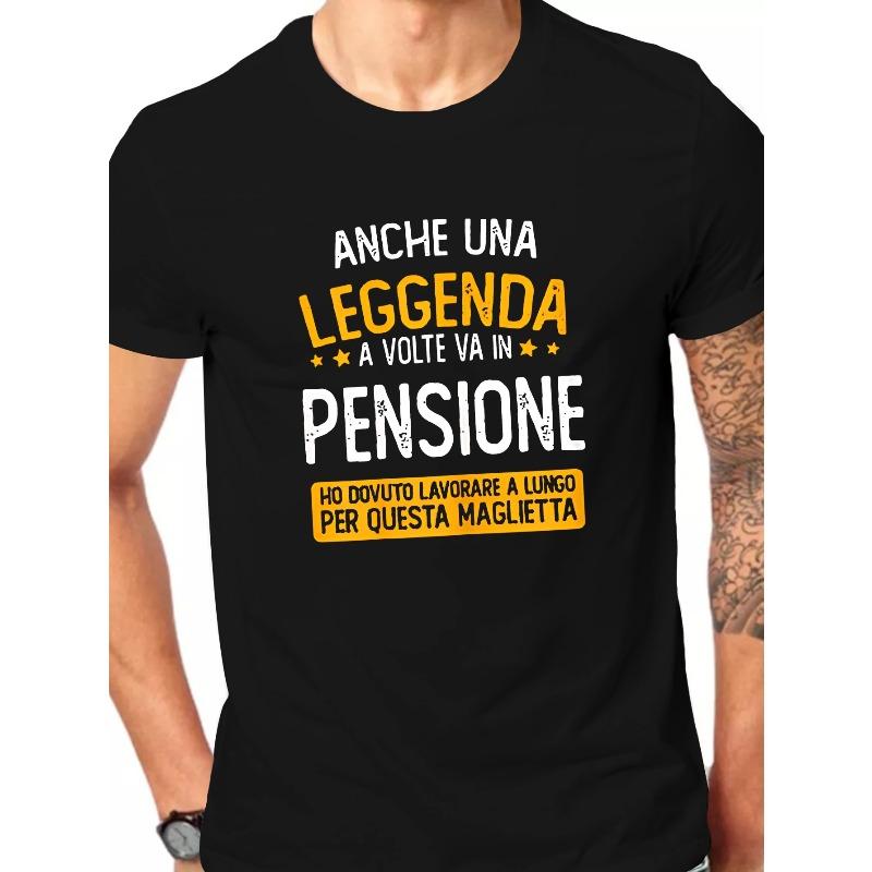 Европейские размеры Мужская футболка с коротким рукавом для лета с забавным итальянским дизайном S