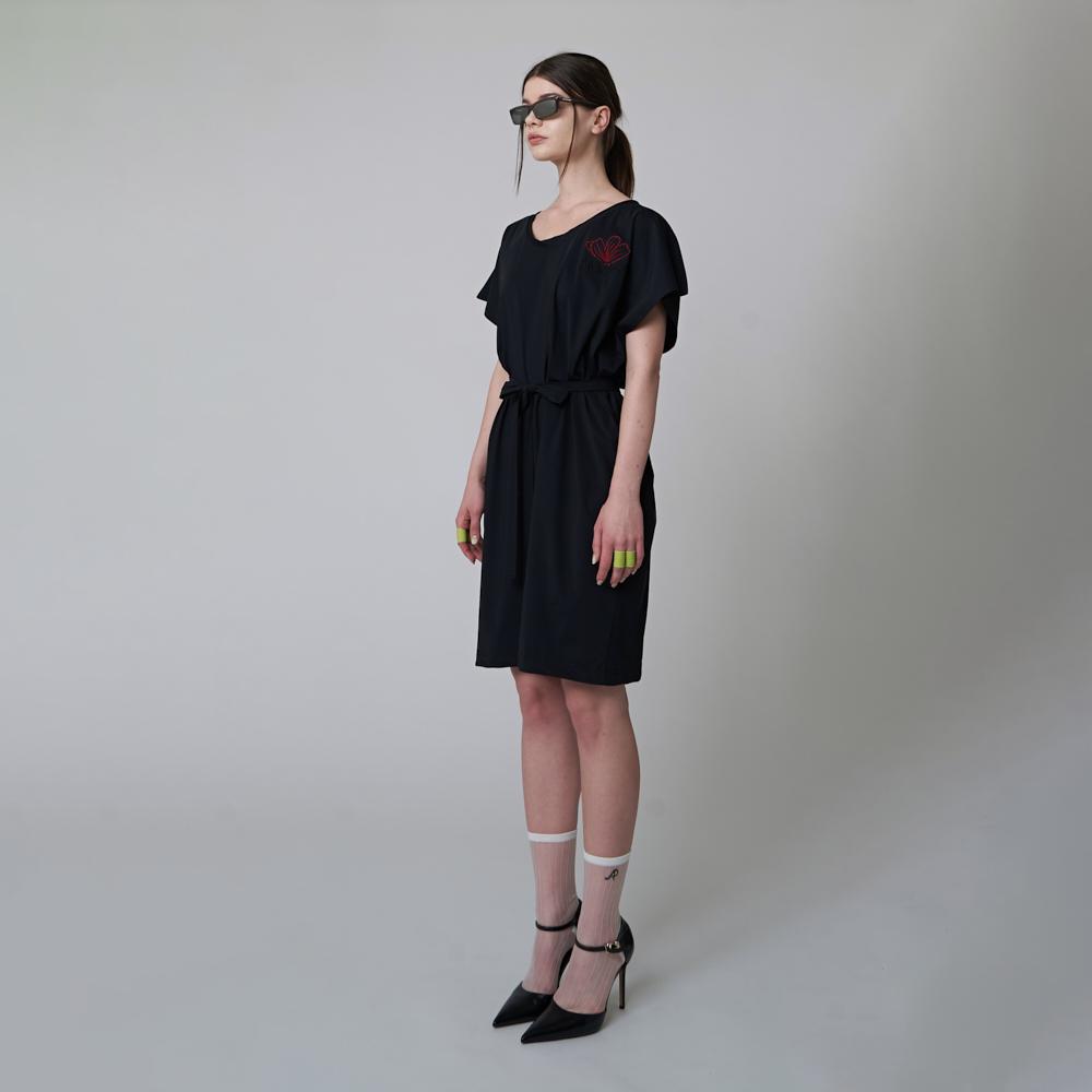 ATHPLATFORM Aw41Op01 Cozy Belted Dress_Black