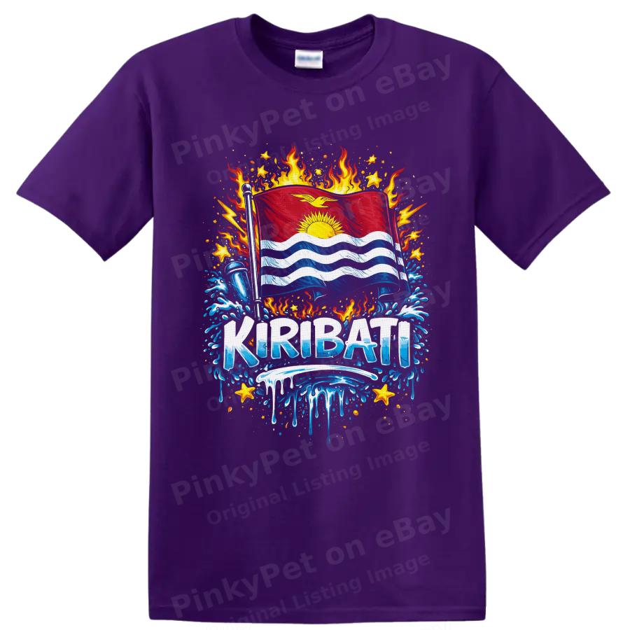 Kiribati Flag T Shirt Tropical Ocean Sunrise Patriotic Island Pride Graphic Tee