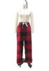 2025 Women's Retro Plaid Winter Trousers: European and American Style, Elastic, Loose, Thick, Warm, Casual