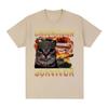 Beschneidungsüberlebender Lustiges Katzen-Meme T-Shirt Herren Damen Vintage T-Shirts Lässige Kurzarm-T-Shirts Streetwear