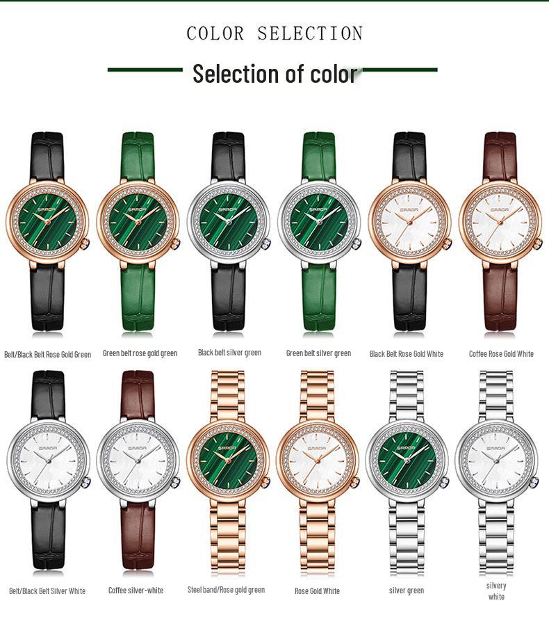 Sanda Women's Diamond-Studded Quartz Watch: Fashionable, Light Luxury, Versatile Steel Band 