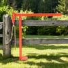 91.4 Cm T Post Puller, Heavy Duty Fence Post Pullers with Puller Plate & 119 Cm Lifting Chain, Labor-Saving T-Post Remover Tool for Round Fence Posts,
