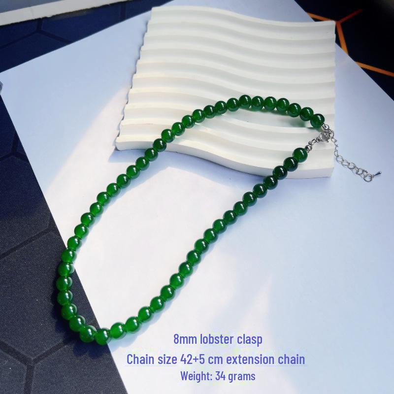 

Элегантное зеленое ожерелье из бисера с белым жемчугом и цепочкой премиум-класса для женщин