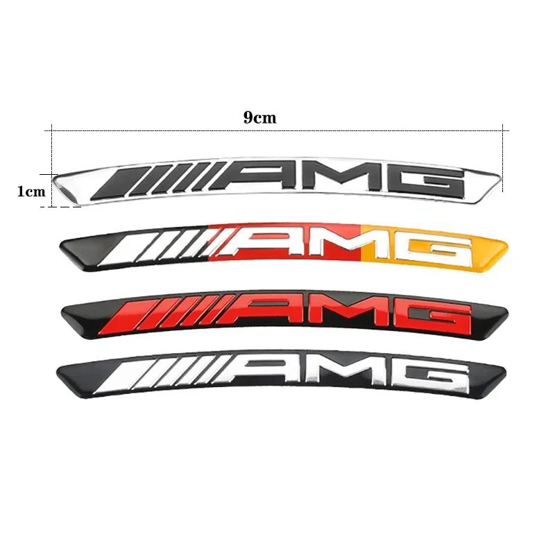 4pcs AMG Emblem Car Wheel Sticker Rims Cover Decal Accessories For  Mercedes Benz Brabus Smart Maybach W204 GLC CLA W205 W203