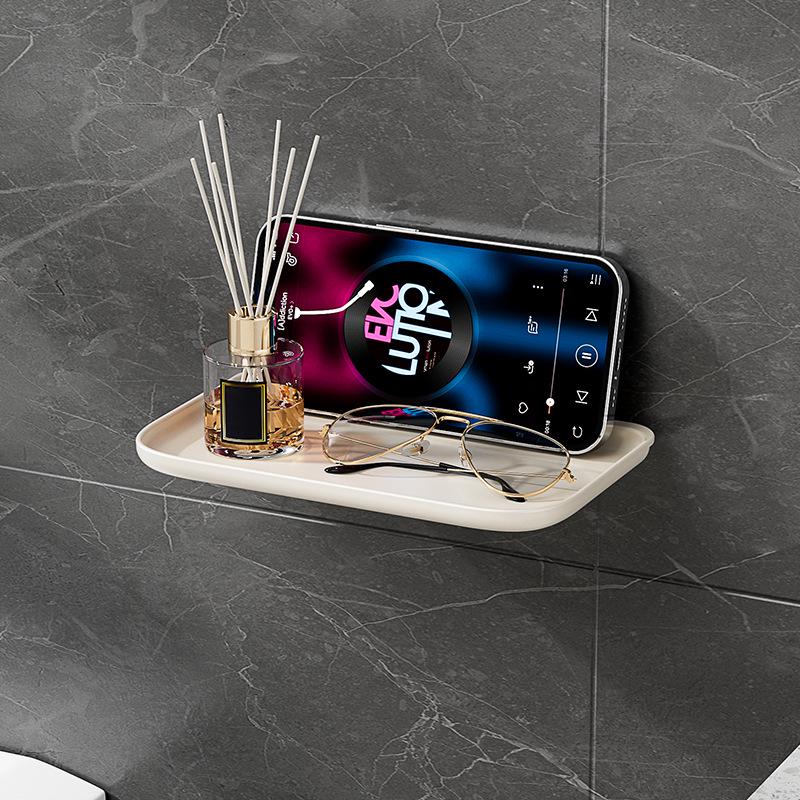 Compact Wall-Mounted Foldable Bathroom Storage Shelf for Clothes and Toiletries