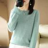 New Autumn Winter Women's Plus Size Round Neck Long Sleeve Knitwear Base Layer