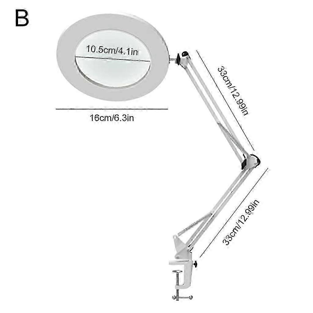LED-Lupe Metall-Schwenkarm-Lupe - Stufenlos dimmbar 2 Größen 2025