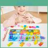 Wooden Fishing Childrens Logarithmic Board Letter Shape Pairing Toy Learning For