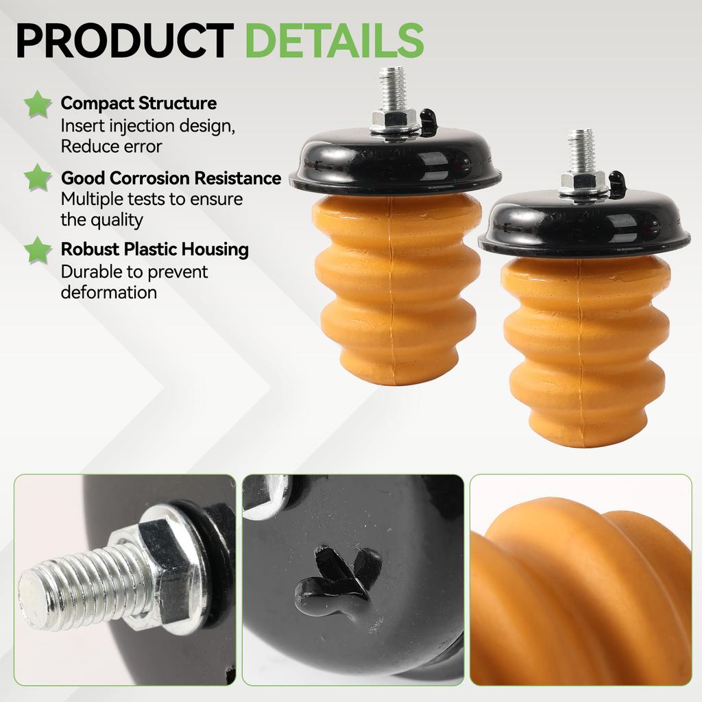 2pcs For Chevrolet Silverado GMC Sierra 1500 HD 1999-06 Rear Axle Rubber Shock Absorber Bump Stop Bumper Spring 15712438 523-049