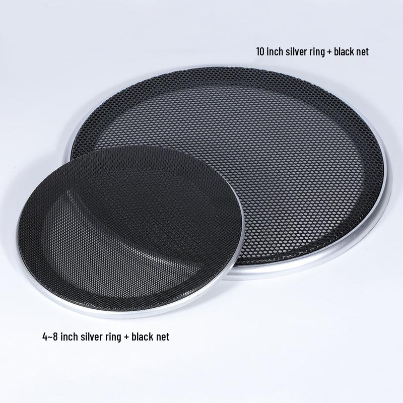 16# Multi-Size Speaker Horn Grille: 4-10 Inch Decorative Ring & Dust Cover with Metal Mesh