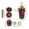 M6 Terminals Brass Posts Terminal Blocks Type 333 Thread Screw Red And Black 6Mm Temperature Copper Screw