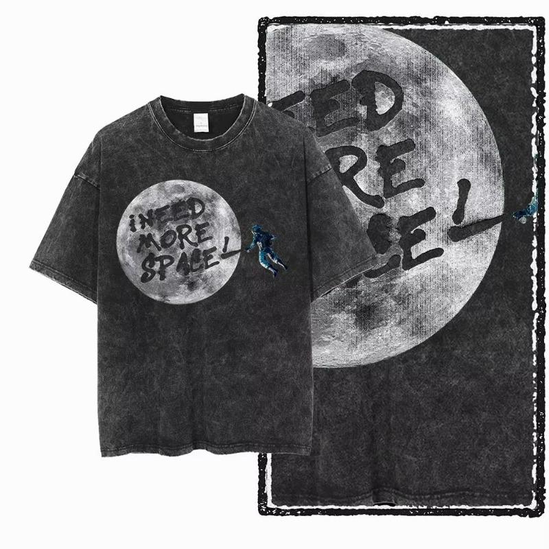 G39 Exclusive Cool 100% Cotton Astronaut Men's T-shirt | Acid Washed Streetwear Big Size Vintage O-neck Men's Tee Tshirt