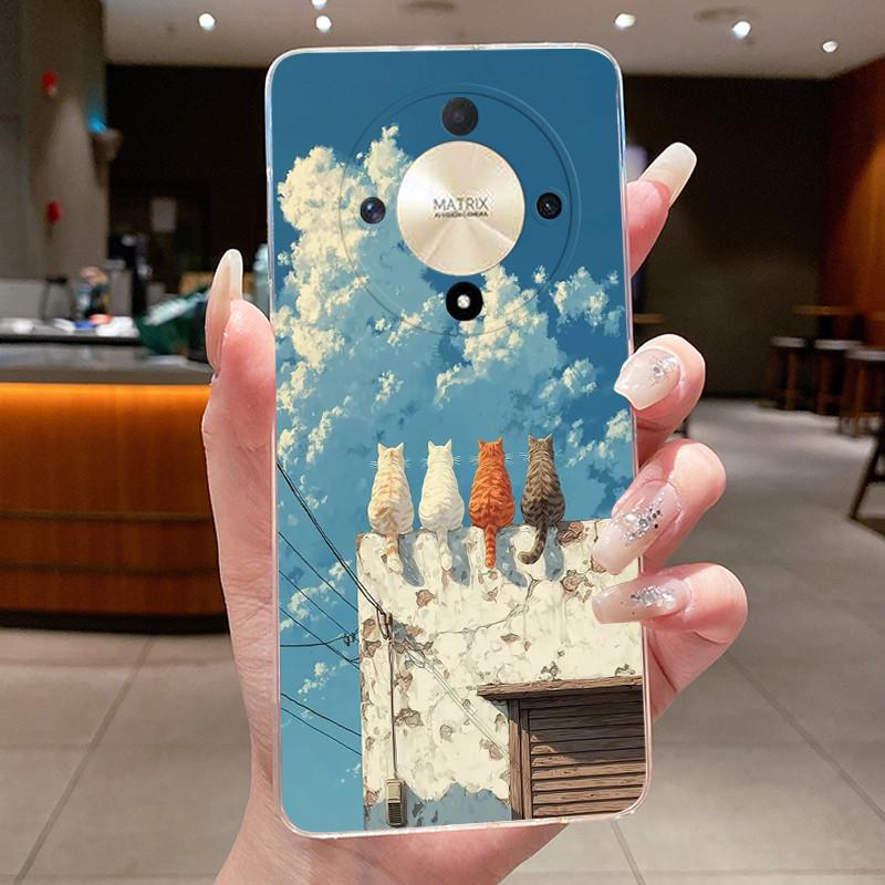 Casing For Honor X9b X9a Magic 6 5 Lite 5G Luxury Dragon Cute Cool Boys Girls Transparent Soft silicone Back Cover Phone Case