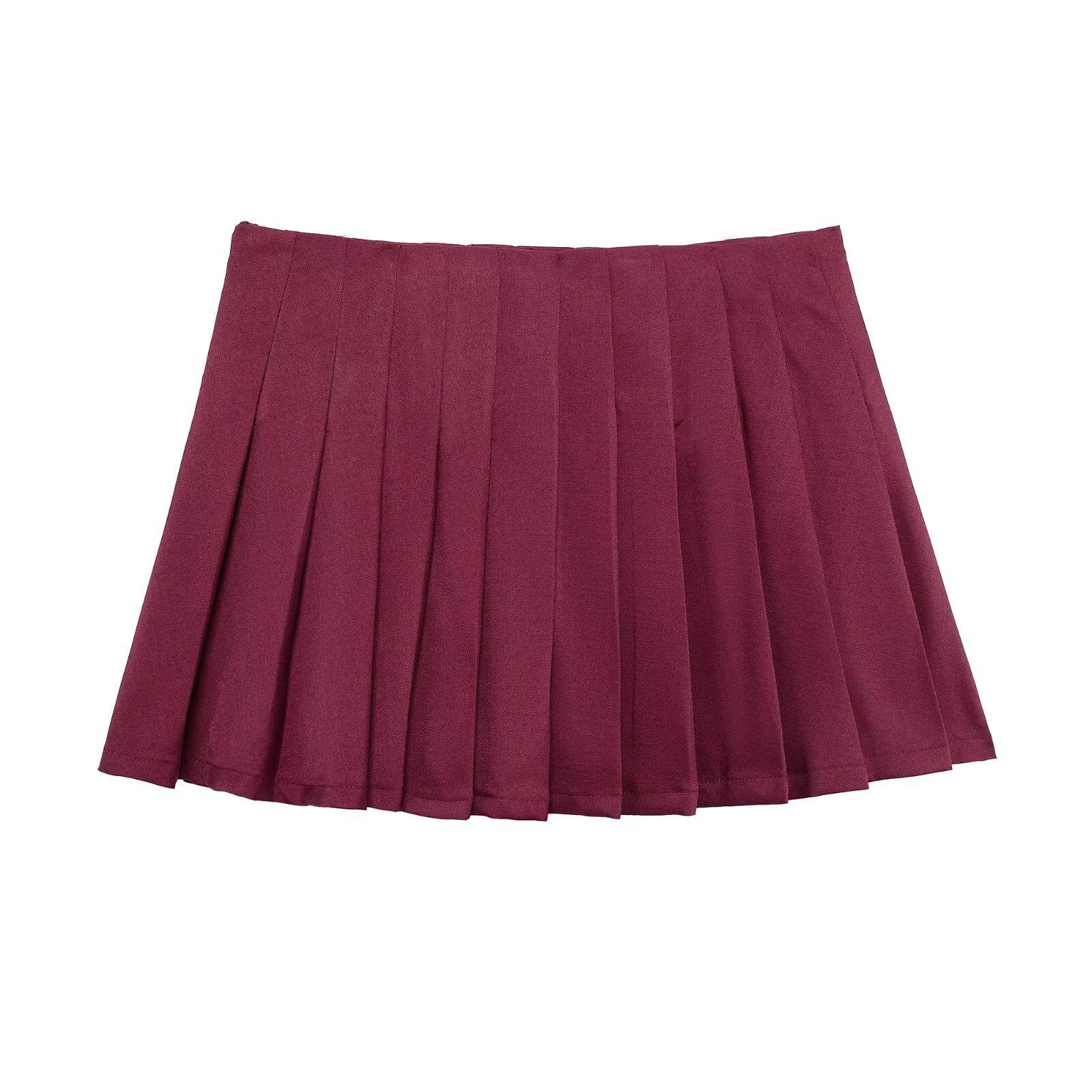 

Spring 2025 Multi-Color High-Waisted Pleated Midi Skirt M сірий колір