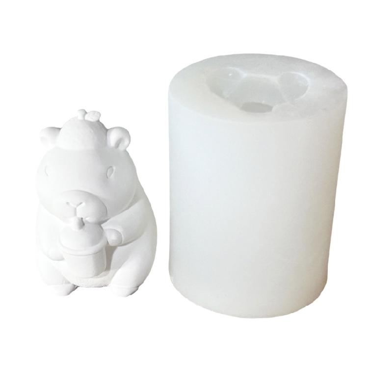 Capybara Shaped Candle Mold Reusable Silicone Mold for Home Decorations Practical Aromatherapys Mould Jewelry Supplies