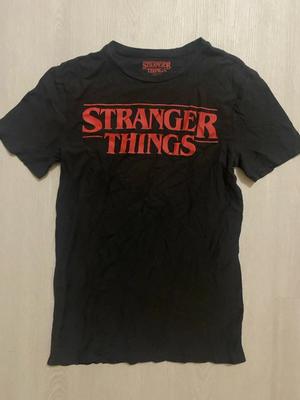 Stranger Things Serie TV Netflix Maglietta Uomo Nera Taglia Piccola