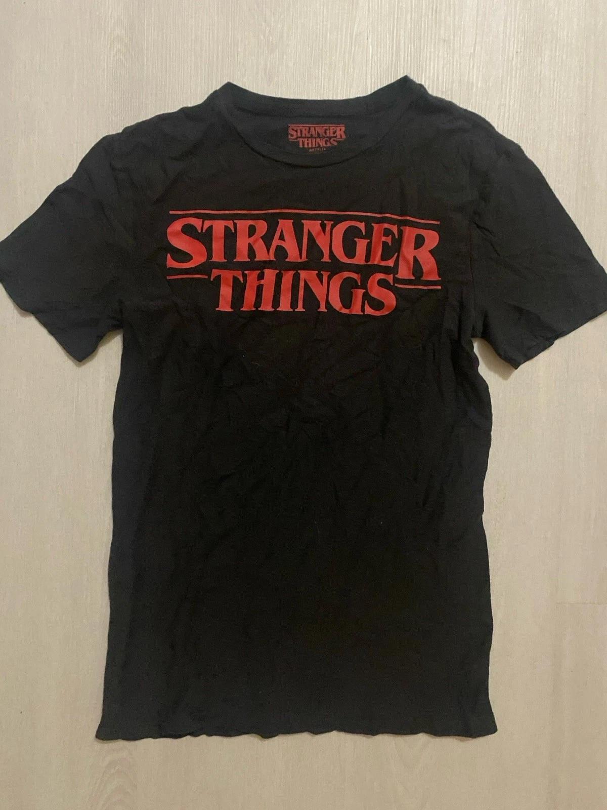 Черная мужская футболка Stranger Things (сериал Netflix) Размер S XL