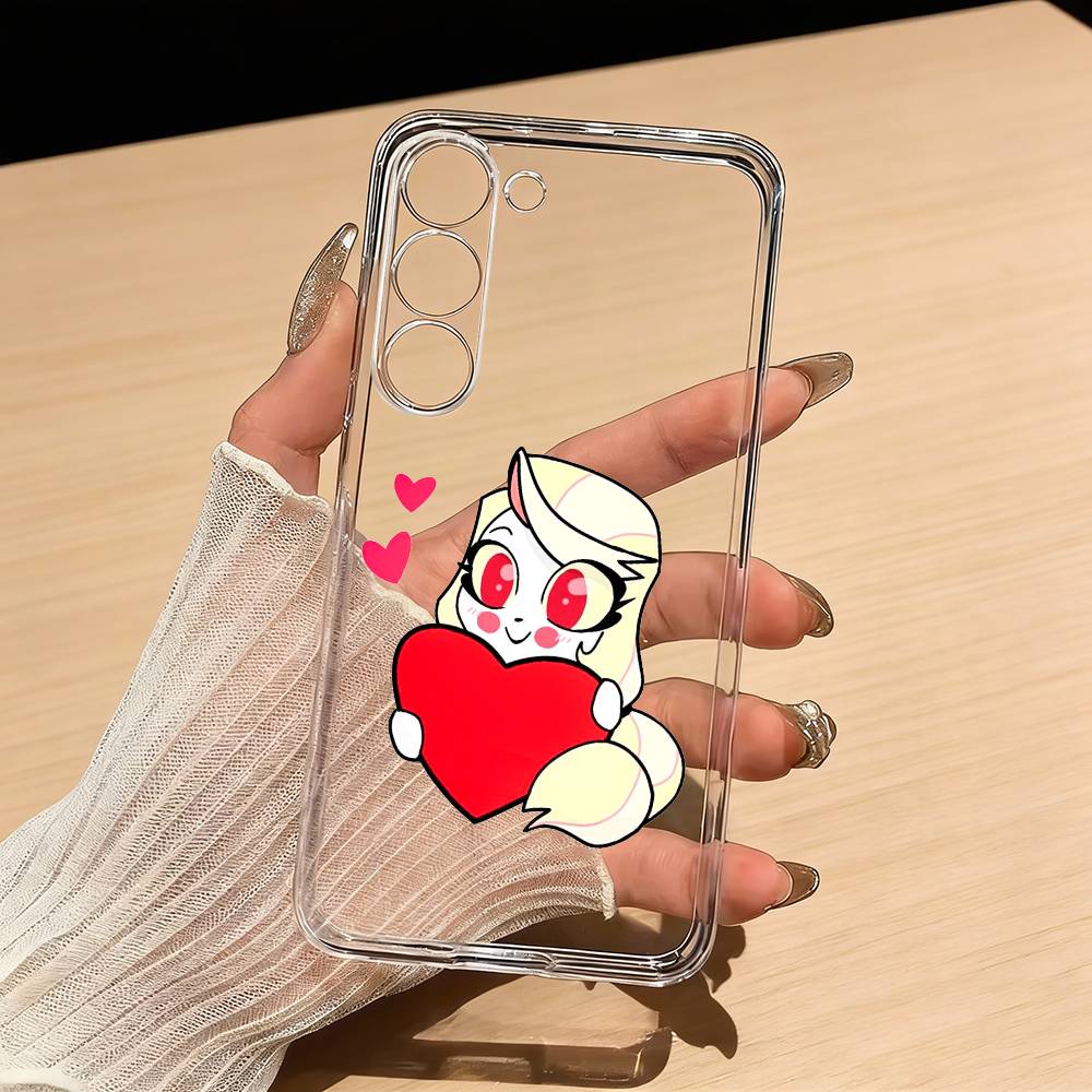 Charlie Morningstar H-Hazbin H-Hotel Phone Case For Samsung S25,S24,S21,S22,S23,S30,Ultra,S20,Plus,Fe,Lite Transparent Cover