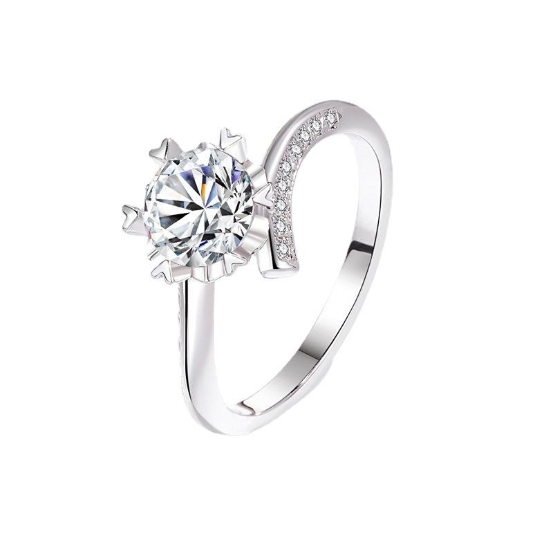 Eternal Love Symbol Ring for Women Moissanite Platinum Meaning of Eternal Love, Romantic and Heartfelt Design 9