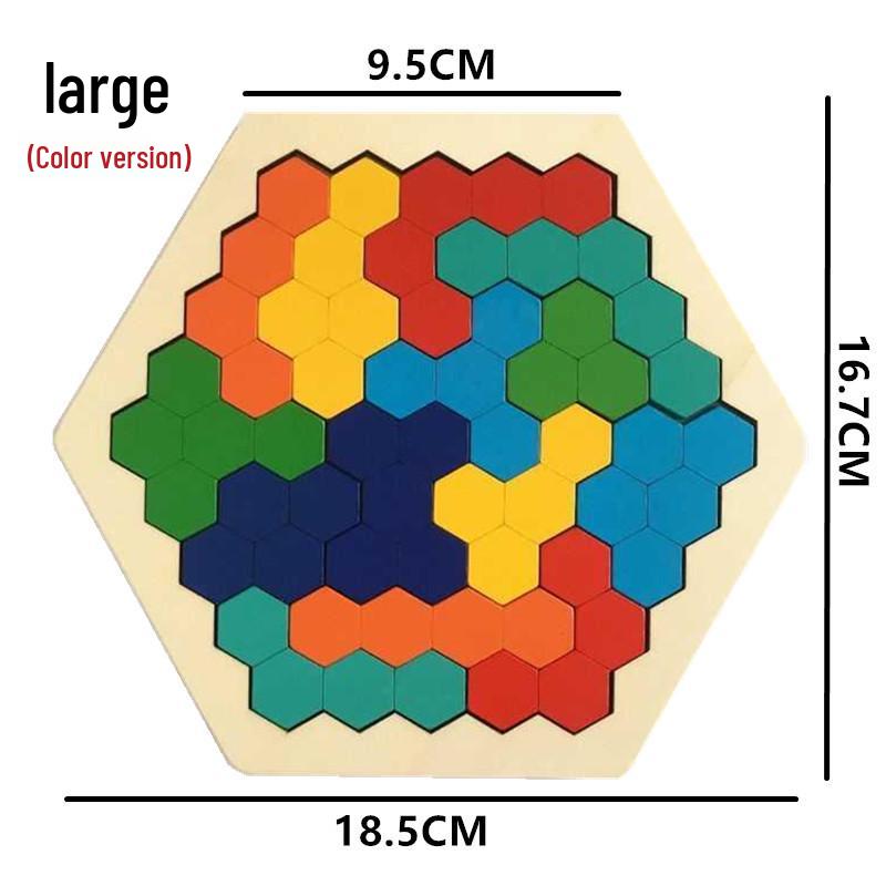 

Красочный деревянный пазл «Соты» для детей - Развивающая игрушка для мальчиков и девочек