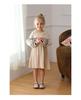 Autumn 2026 Forest-Style Ruffled Lace Collar Embroidered Girls' Dress with Puff Sleeves in Cotton Linen
