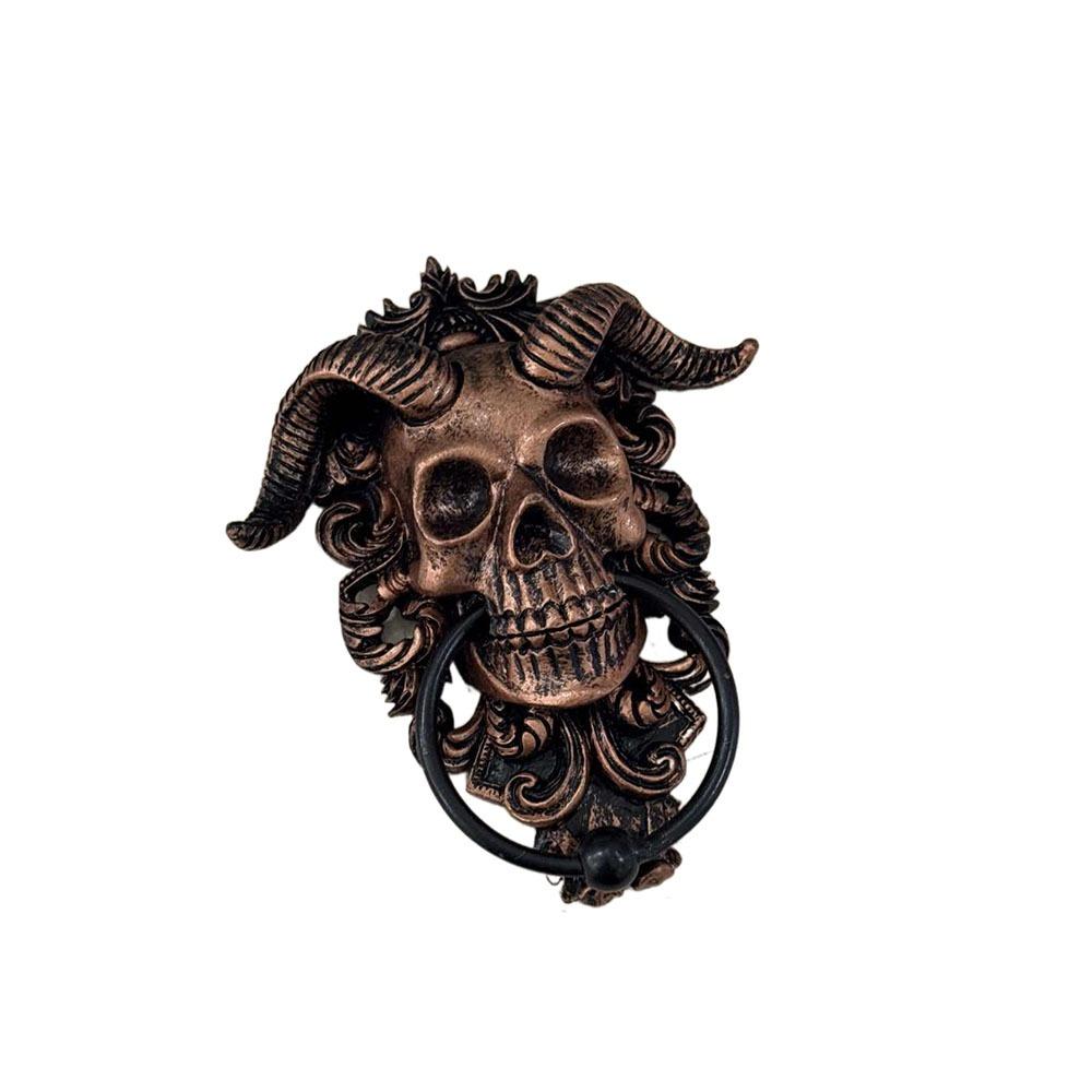 Hell Satan Door Hanging Sheep Head Devil Head Knocker Goat Statue Skull Door Knocker  Wall