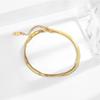 JL149 Double Blade Box Anklet Gold