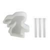 Silicone Hydroponic Flower Vase Mold 3D Easter Rabbit Decoration Molds for Home