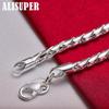 925 Sterling Silber 4 mm Schlangenkette Schraubarmband Schmuck